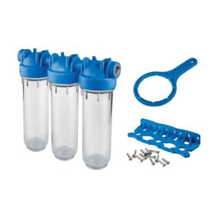 ATLAS FILTRI Üçlü Bina ve Daire Girişi Su Filtresi (Tortu + Karbon + Kireç)